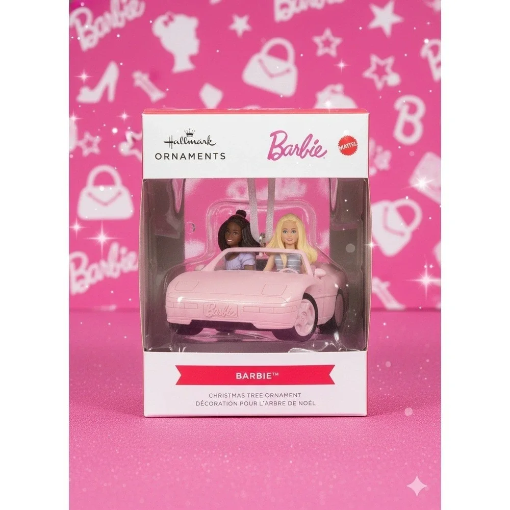 Hallmark Barbie Christmas Ornament‎ Pink Convertible Mattel 2025